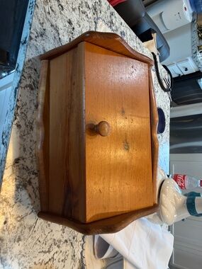 Wooden Bread Box - Natural Honey Finish